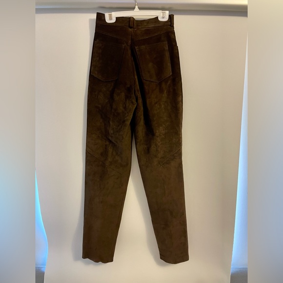High waisted Danier brown suede pants - Picture 3 of 6